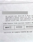 Relevé d'identité bancaire